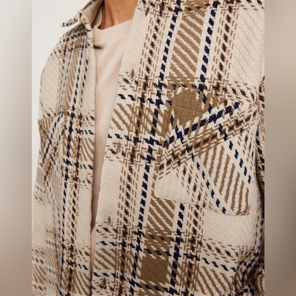 Wax London Whiting Overshirt Ecru Beige - Picture 3 of 9